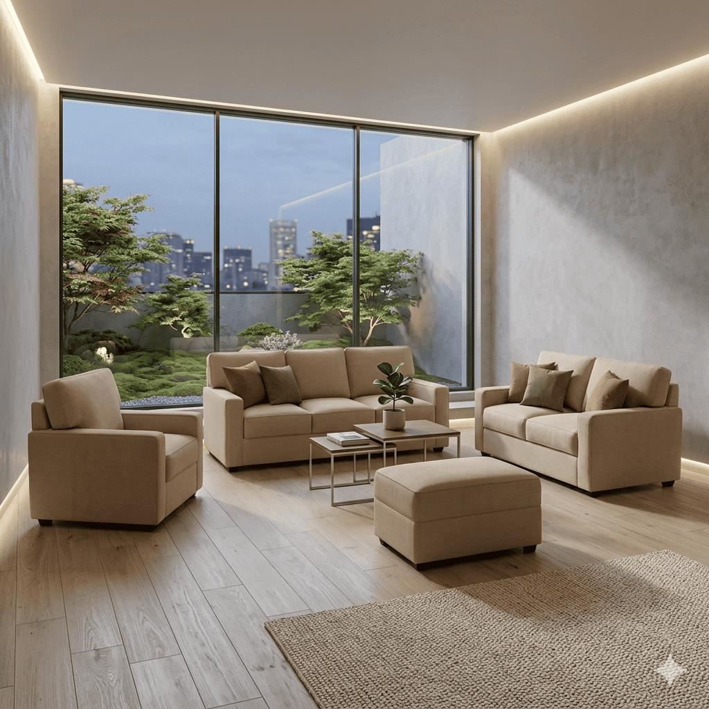 Juego de Sala Raven 3-2-1 + Banqueta